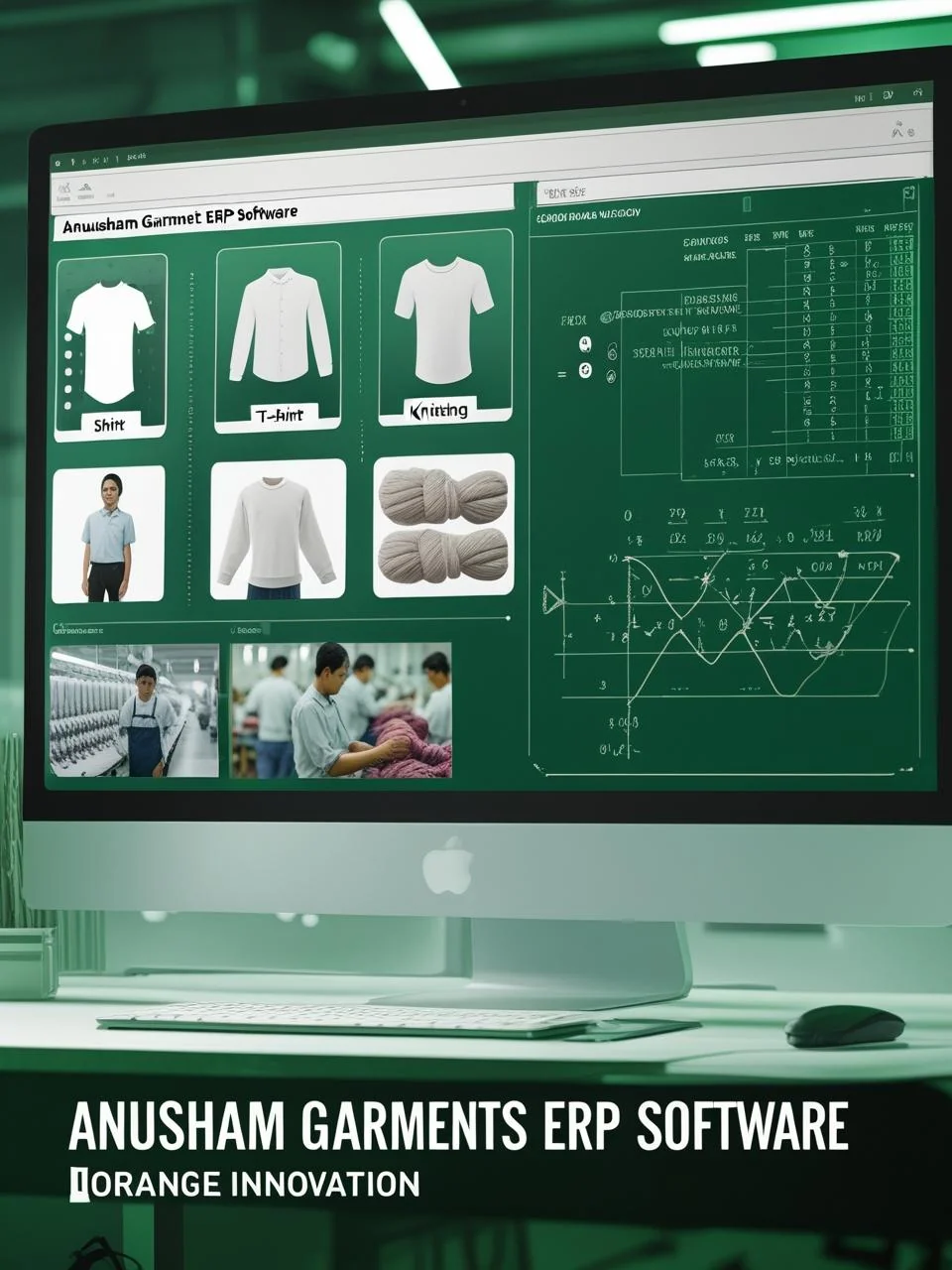 Garments ERP dashboard preview for Anusham Apparels