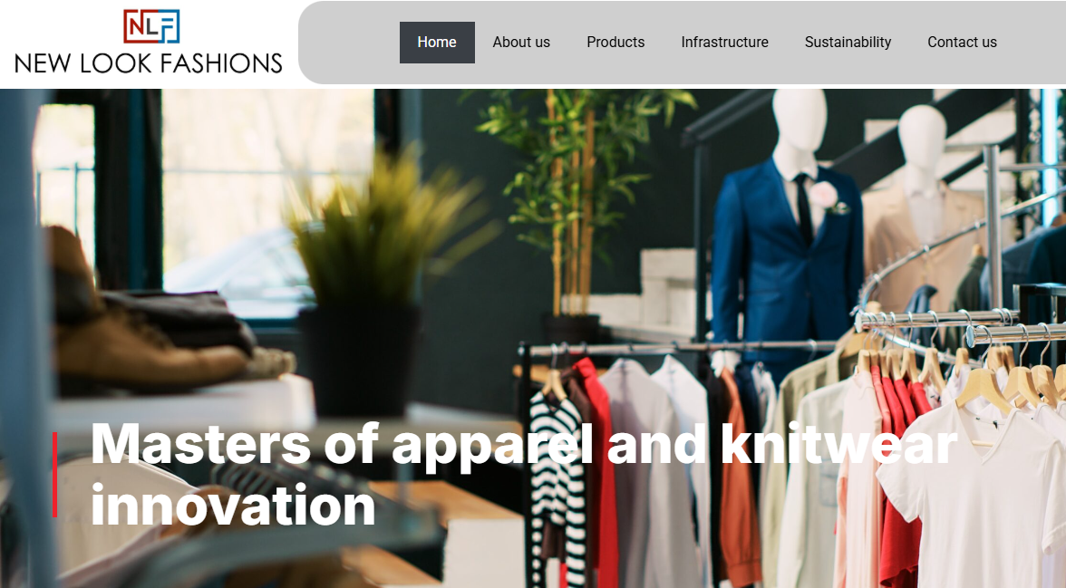 NewLook Fashions digital storefront preview