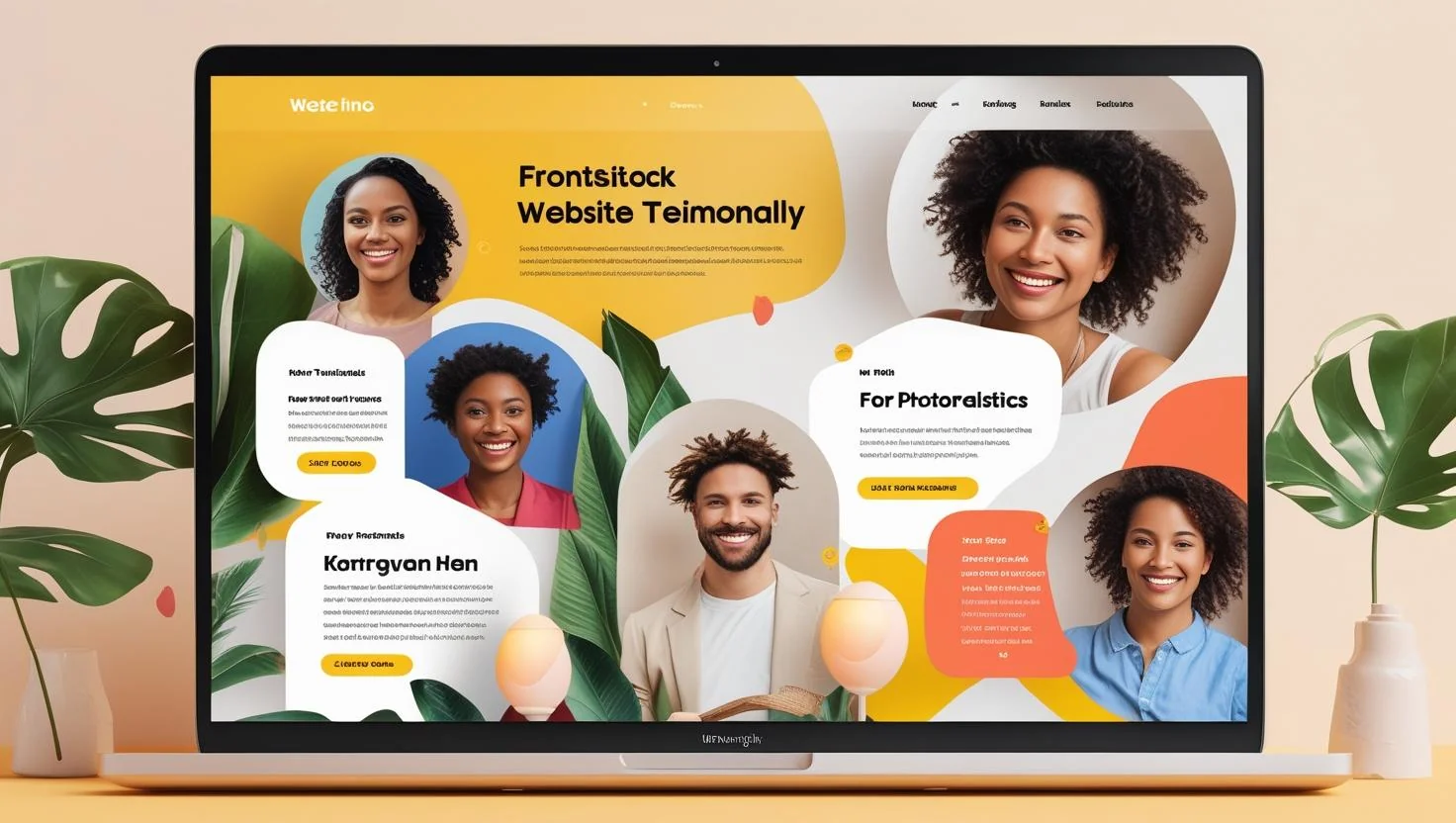 Modern business website homepage design example