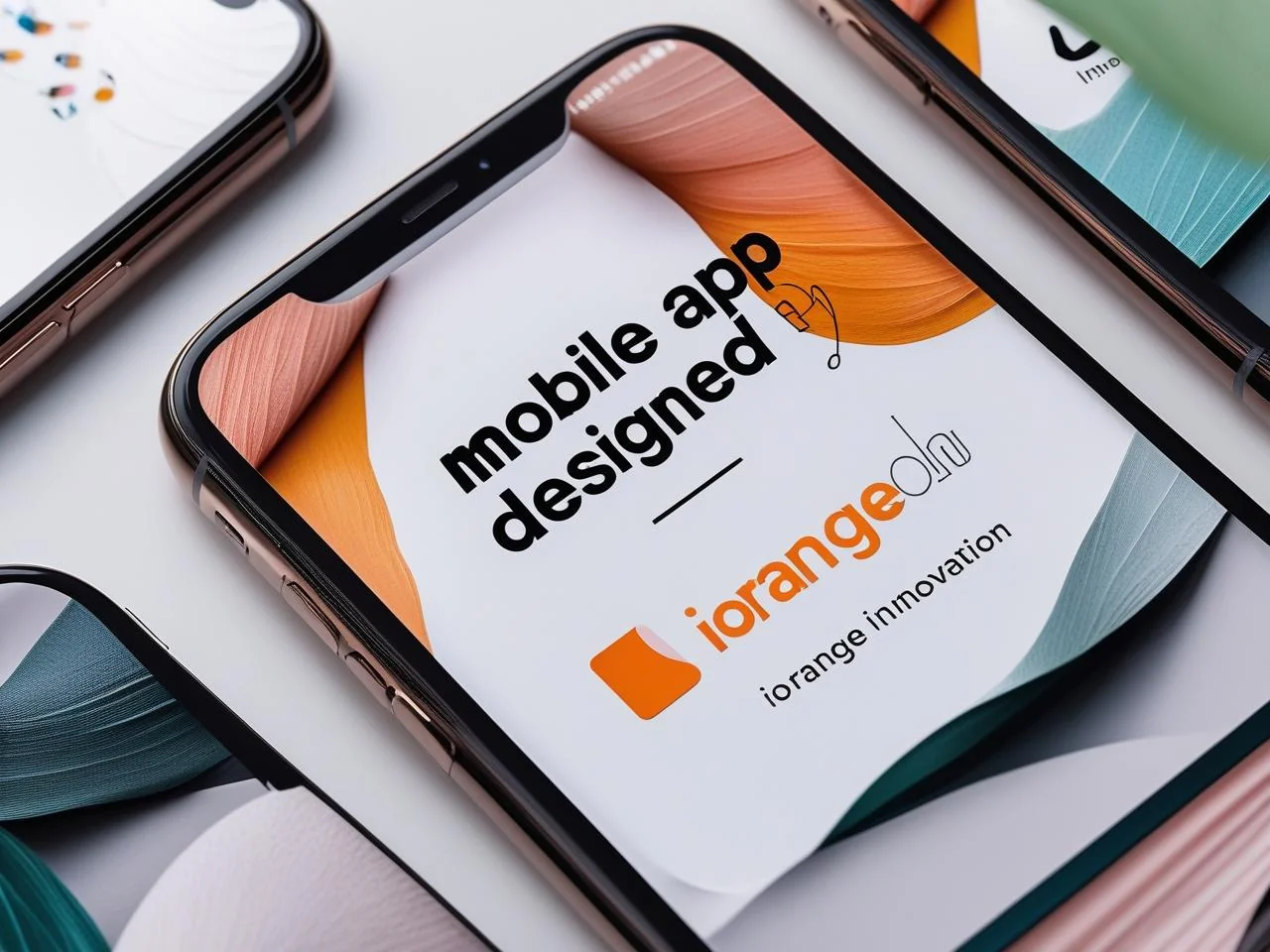 Mobile app development concept with smartphone interface design