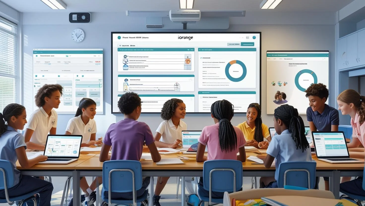 School ERP dashboard for student records and communication