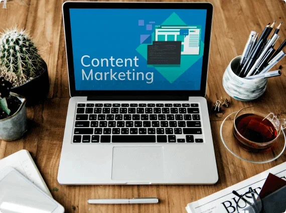 Digital marketing analytics screen with campaign performance data