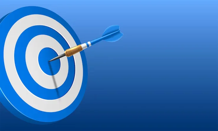 Arrows hitting a target center to represent business success and growth
